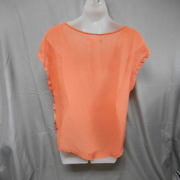 Decree multi color sheer back sleeveless top M - Picture 2 of 3